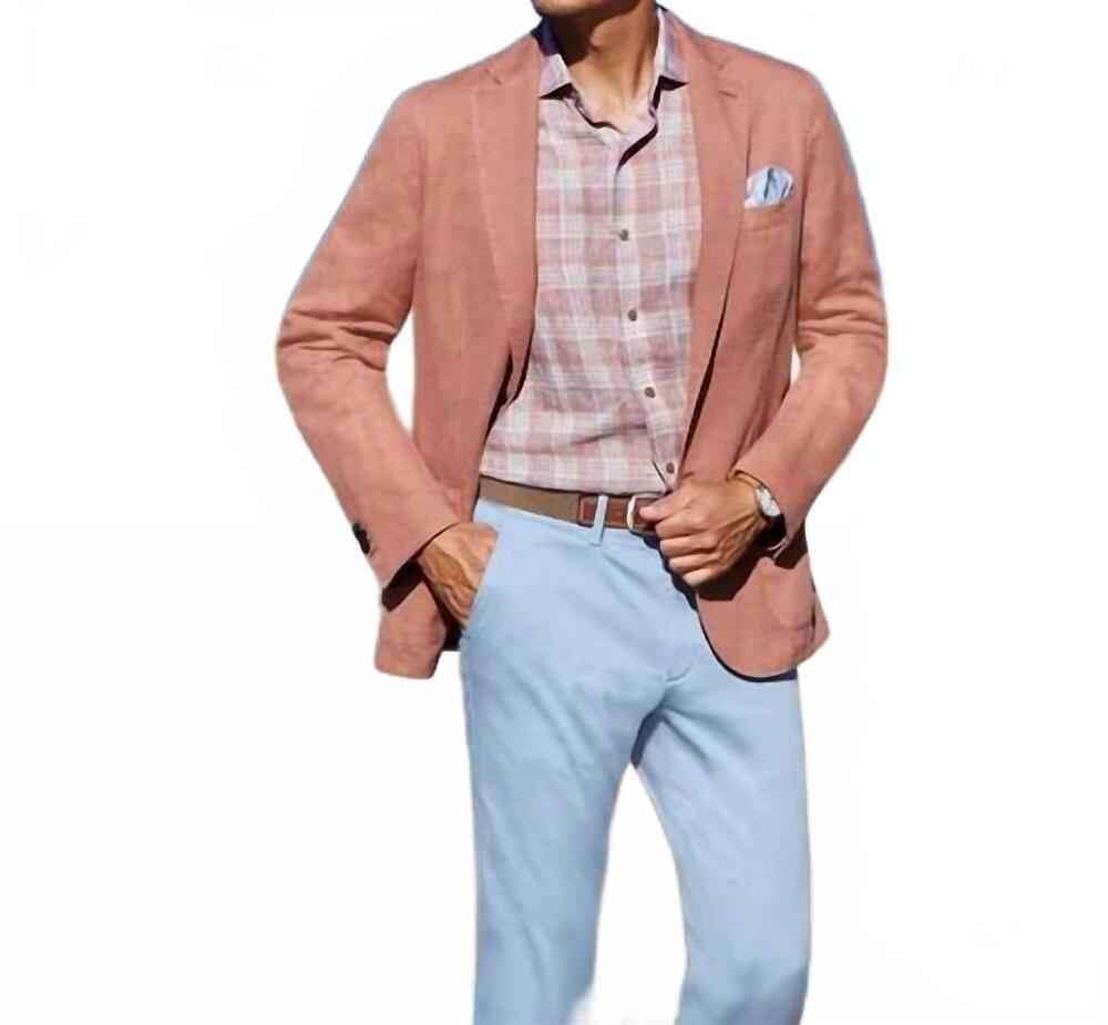 NEW DAVID DONAHUE the jackson soft coat in orange
